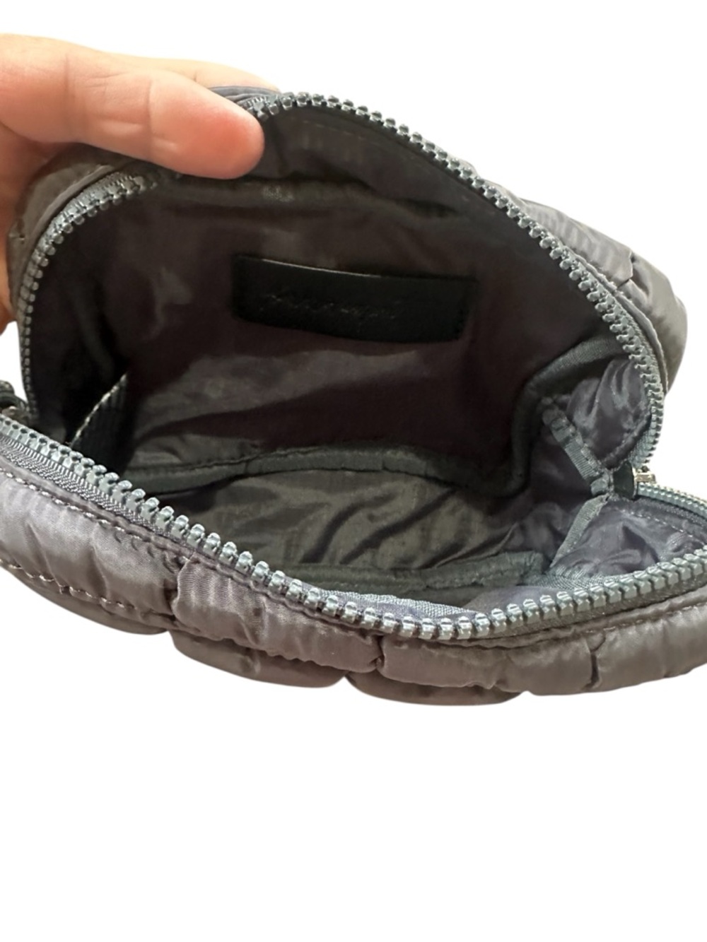 Free People Movement Mini Quilted Case Graphite Gray NWT - Picture 5 of 7